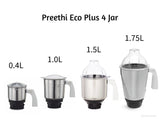 Preethi Eco Plus 4 Jar Mixer Grinder – 110 Volts USA