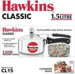 Hawkins 1.5-Liter Aluminum Pressure Cooker - Efficient Cooking Solution