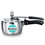 Hawkins 1.5 Litre Triply Stainless Steel Small Pressure Cooker Inner Lid Design