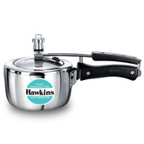 Hawkins 1.5 Litre Triply Stainless Steel Small Pressure Cooker Inner Lid Design