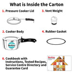 Hawkins 1.5 Litre Triply Stainless Steel Small Pressure Cooker Inner Lid Design