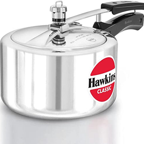 Hawkins 3-Liter Wide Aluminum Pressure Cooker - Spacious and Efficient Cooking
