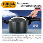 Hawkins Futura 5 Liter Hard Anodized Pressure Cooker - Energy Efficient Cookware