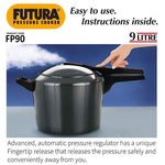 Hawkins Futura 9 Liter Hard Anodized Pressure Cooker Extra Large and Durable