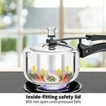 Hawkins Stainless Steel 1.5 Liter Small Induction Pressure Cooker