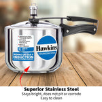 Hawkins Stainless Steel 3 Liter Induction Pressure Cooker – Tall & Durable