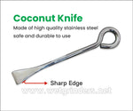 Coconut Knife Coconut Opener for Young Coconut Stainless Steel Coconut Tool Coconut Opener Tool Set