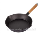 Cast Iron Skillet Frying Pan with wooden handle online usa