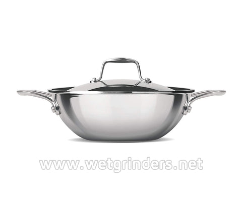 Stainless Steel Kadhai with Lid